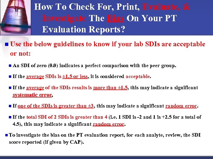 How To Check For, Print, Evaluate, & Investigate The Bias On Your PT Evaluation