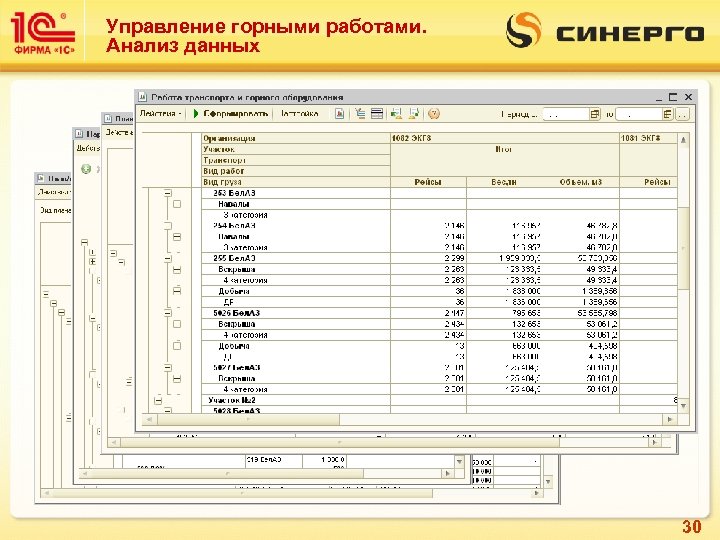 Управление горными работами. Анализ данных 30 