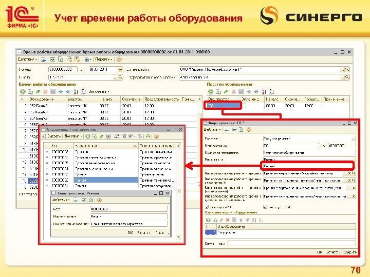 Учет времени работы оборудования 70 