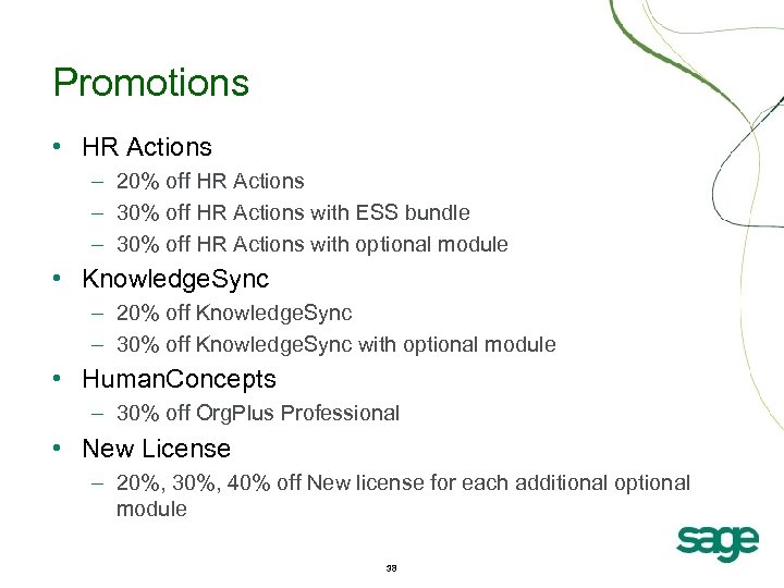 Promotions • HR Actions – 20% off HR Actions – 30% off HR Actions