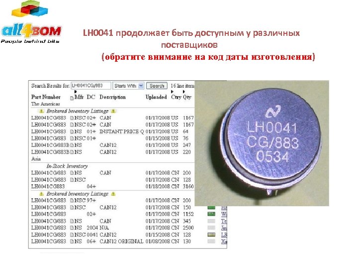  LH 0041 продолжает быть доступным у различных поставщиков (обратите внимание на код даты