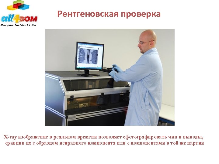 Рентгеновская проверка X-ray изображение в реальном времени позволяет сфотографировать чип и выводы, сравнив их