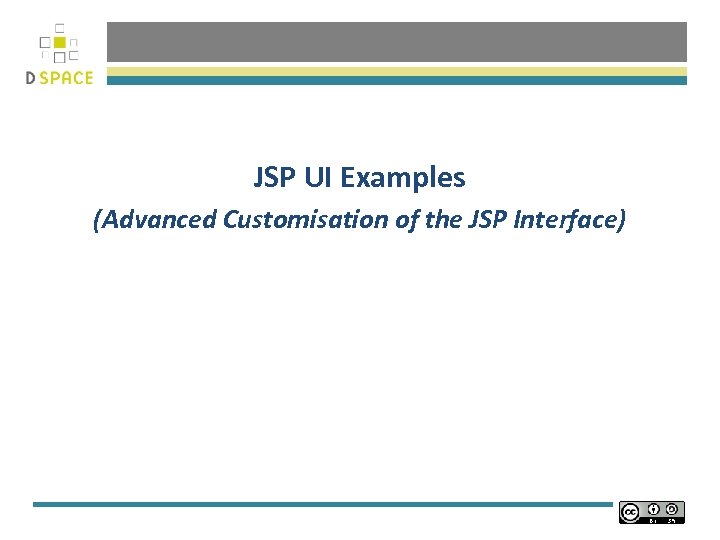 JSP UI Examples (Advanced Customisation of the JSP Interface) 