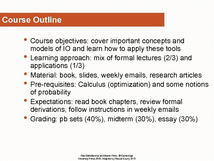 Course Outline • Course objectives: cover important concepts and • • • models of