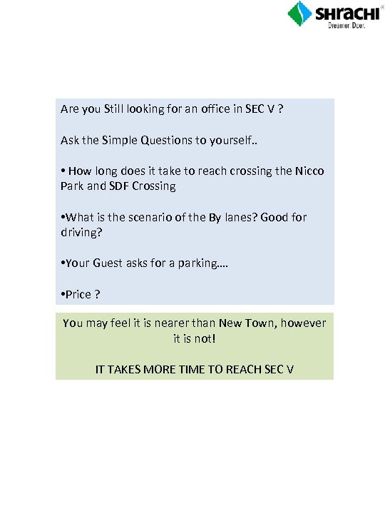 Are you Still looking for an office in SEC V ? Ask the Simple