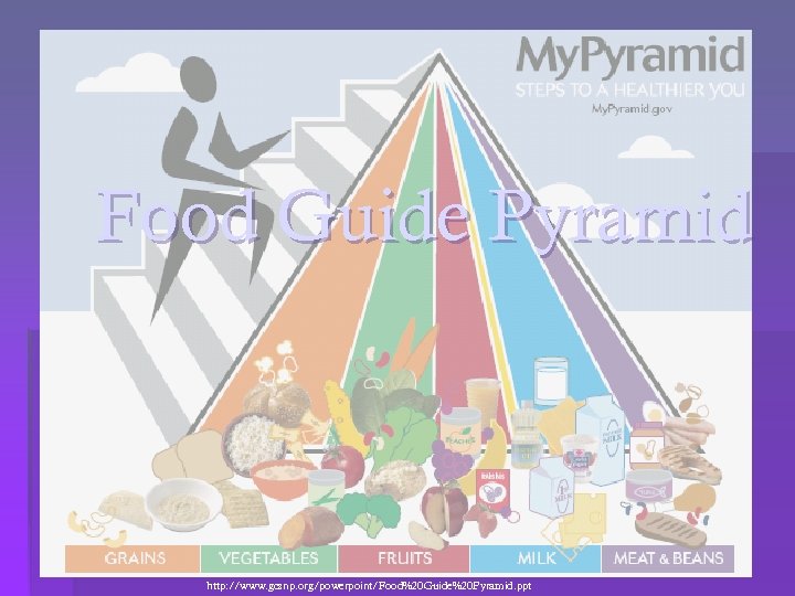 Food Guide Pyramid http: //www. gcsnp. org/powerpoint/Food%20 Guide%20 Pyramid. ppt 