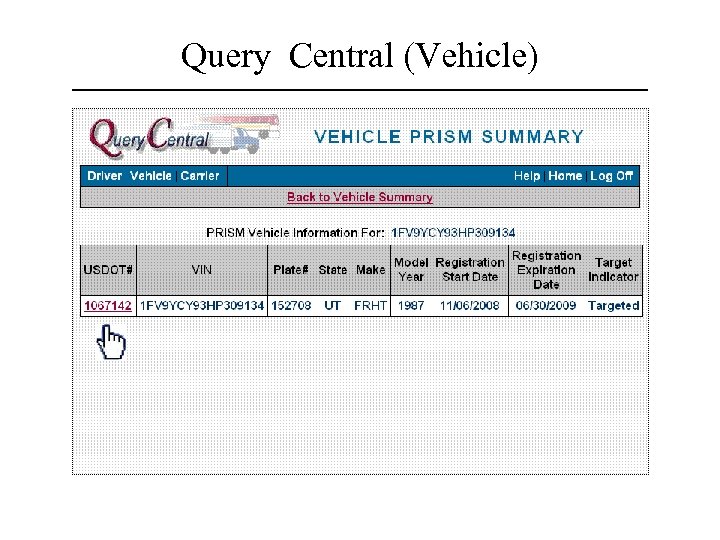 Query Central (Vehicle) 