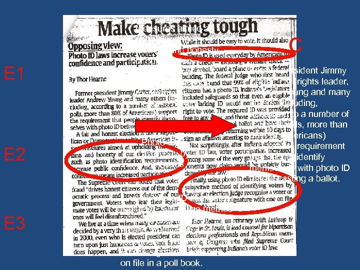 E 1 Measures aimed at upholding the fairness and honesty of our election process,