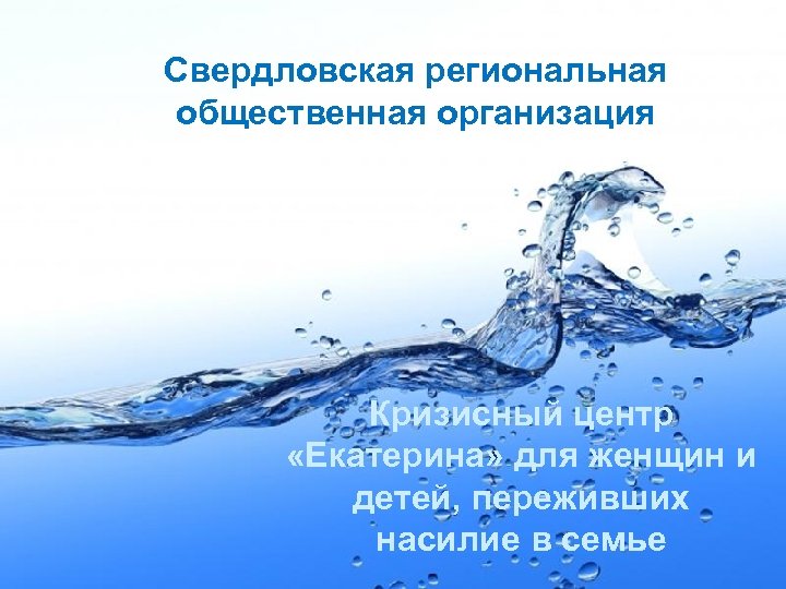 Свердловская региональная общественная организация Кризисный центр «Екатерина» для женщин и детей, переживших насилие в