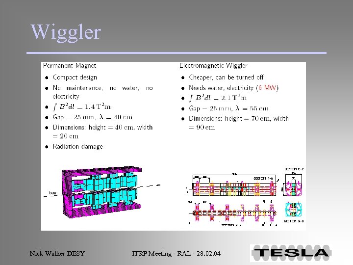 Wiggler Nick Walker DESY ITRP Meeting - RAL - 28. 02. 04 