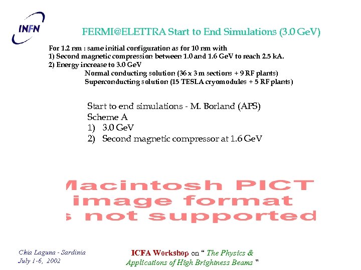 FERMI@ELETTRA Start to End Simulations (3. 0 Ge. V) For 1. 2 nm :