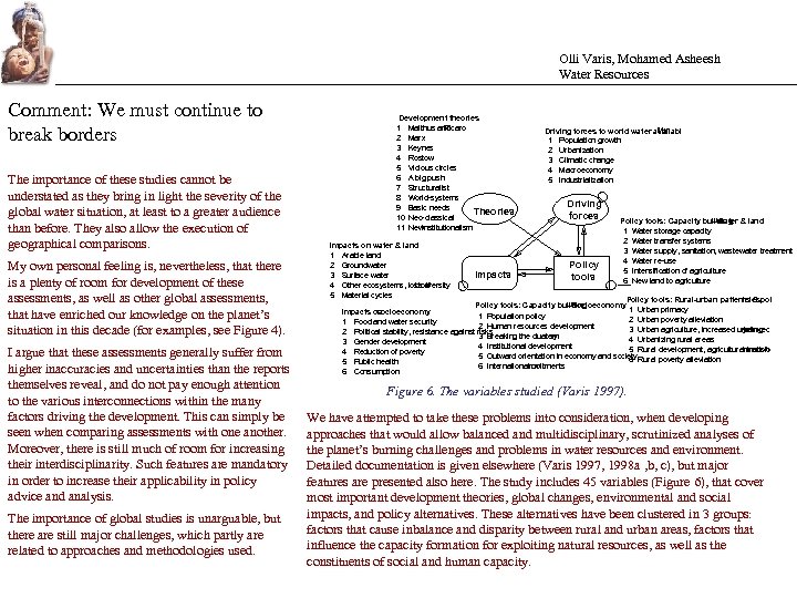 Olli Varis, Mohamed Asheesh Water Resources Comment: We must continue to break borders The