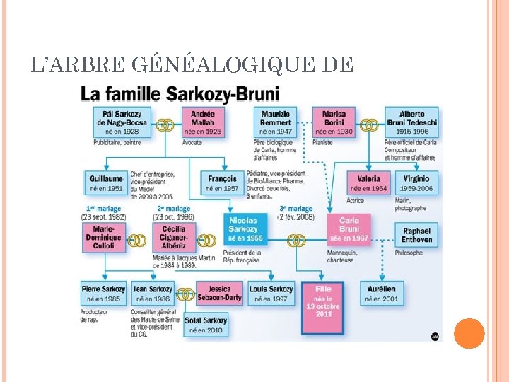 L’ARBRE GÉNÉALOGIQUE DE 