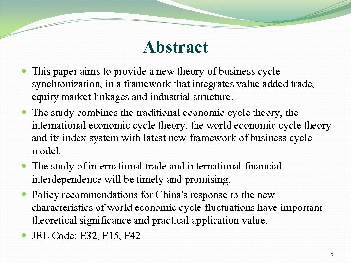 Abstract This paper aims to provide a new theory of business cycle synchronization, in