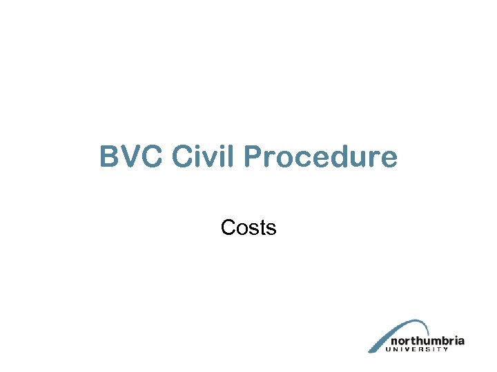 BVC Civil Procedure Costs 