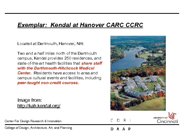 Exemplar: Kendal at Hanover CARC CCRC Located at Dartmouth, Hanover, NH: Two and a