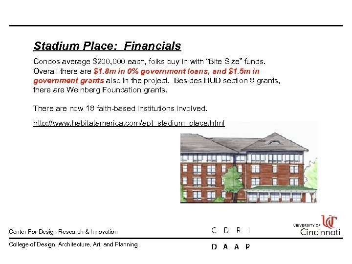 Stadium Place: Financials Condos average $200, 000 each, folks buy in with “Bite Size”