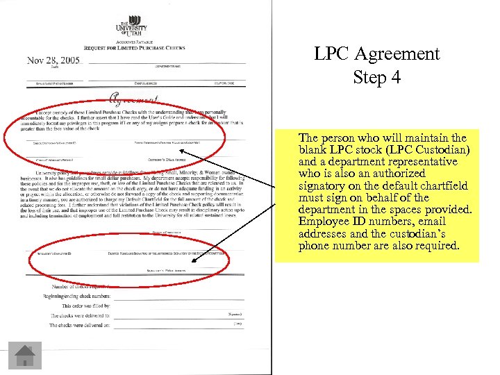 LPC Agreement Step 4 The person who will maintain the blank LPC stock (LPC