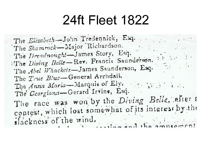 24 ft Fleet 1822 
