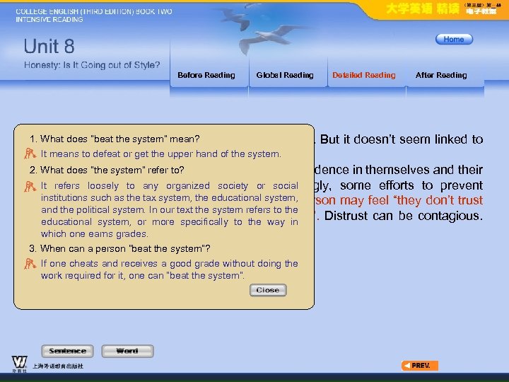Before Reading 1. What does “beat the system” mean? Cheating in school also tends