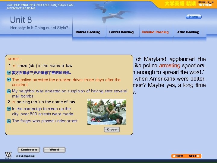 Before Reading Global Reading Detailed Reading After Reading The majority of students at the