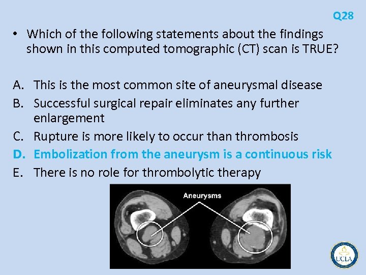 Q 28 • Which of the following statements about the findings shown in this