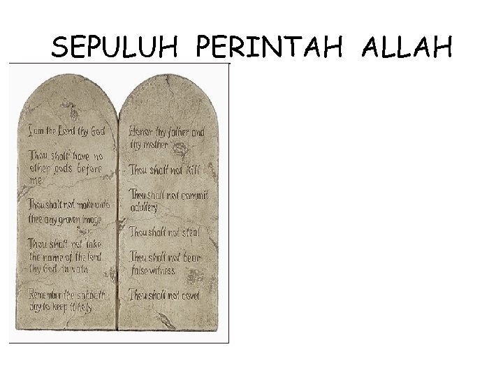 SEPULUH PERINTAH ALLAH 