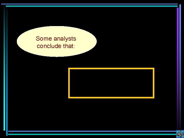 Some analysts conclude that: 