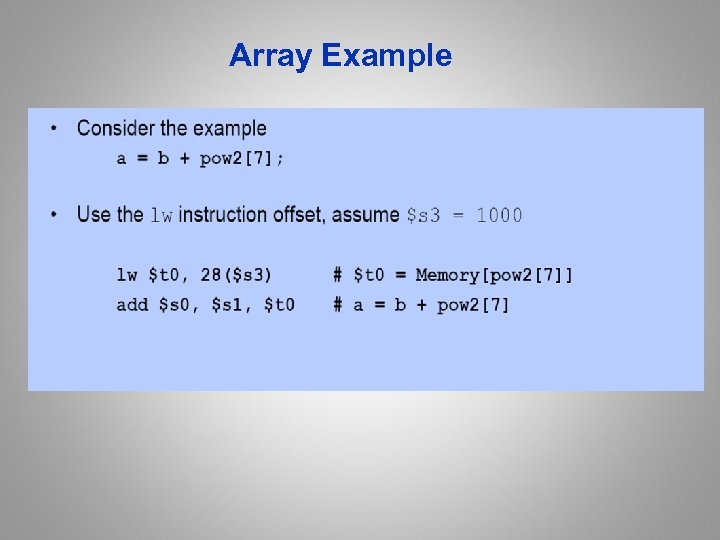 Array Example 