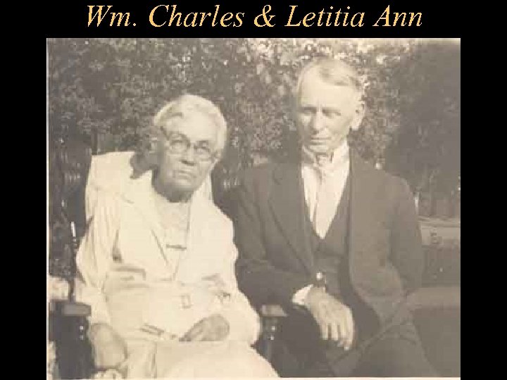 Wm. Charles & Letitia Ann 