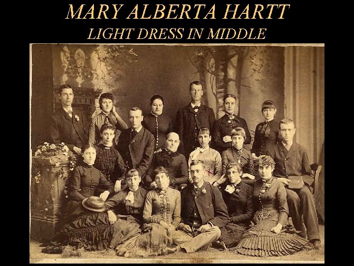 MARY ALBERTA HARTT LIGHT DRESS IN MIDDLE 