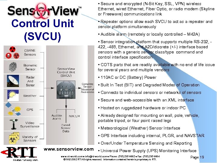  • Secure and encrypted (N-Bit Key, SSL, VPN) wireless Ethernet, wired Ethernet, Fiber