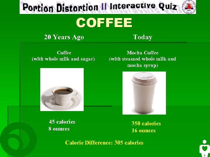 COFFEE 20 Years Ago Today Coffee (with whole milk and sugar) Mocha Coffee (with