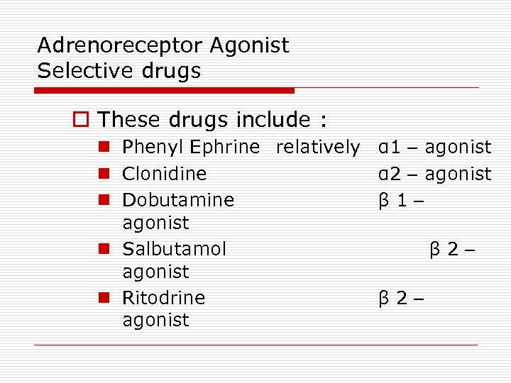 Adrenergic Antiadrenergic Drugs By Prof Alhaider