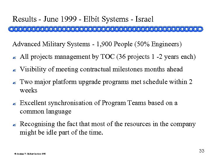 Results - June 1999 - Elbit Systems - Israel Advanced Military Systems - 1,
