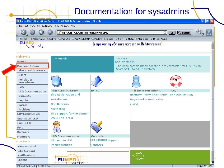 Documentation for sysadmins FP 6− 2004−Infrastructures− 6 -SSA-026024 