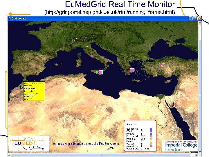Eu. Med. Grid Real Time Monitor (http: //gridportal. hep. ph. ic. ac. uk/rtm/running_frame. html)