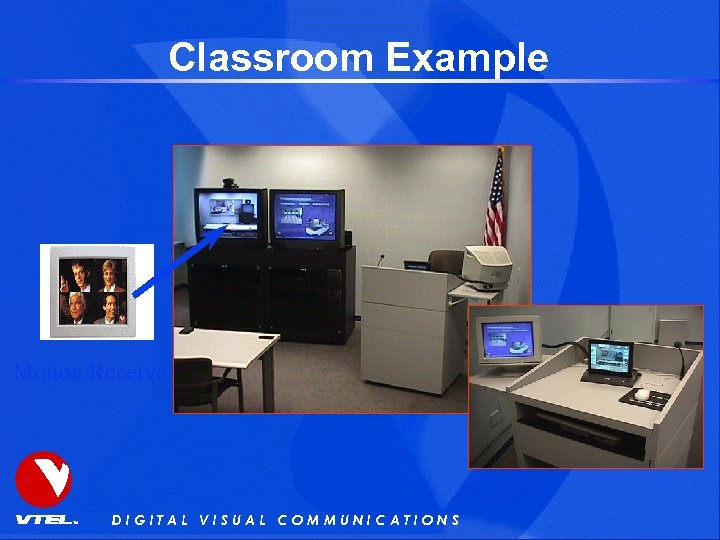 Classroom Example Motion Receive DIGITAL VISUAL COMMUNICATIONS 