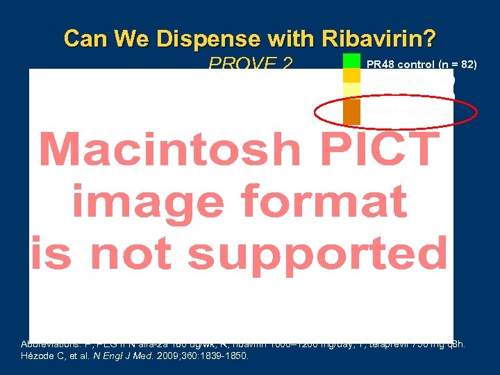 Can We Dispense with Ribavirin? PROVE 2 PR 48 control (n = 82) T