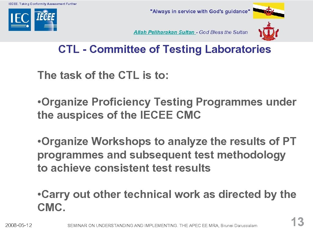 IECEE. Taking Conformity Assessment Further 