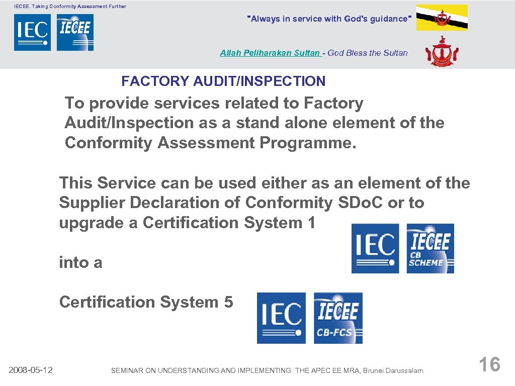 IECEE. Taking Conformity Assessment Further 