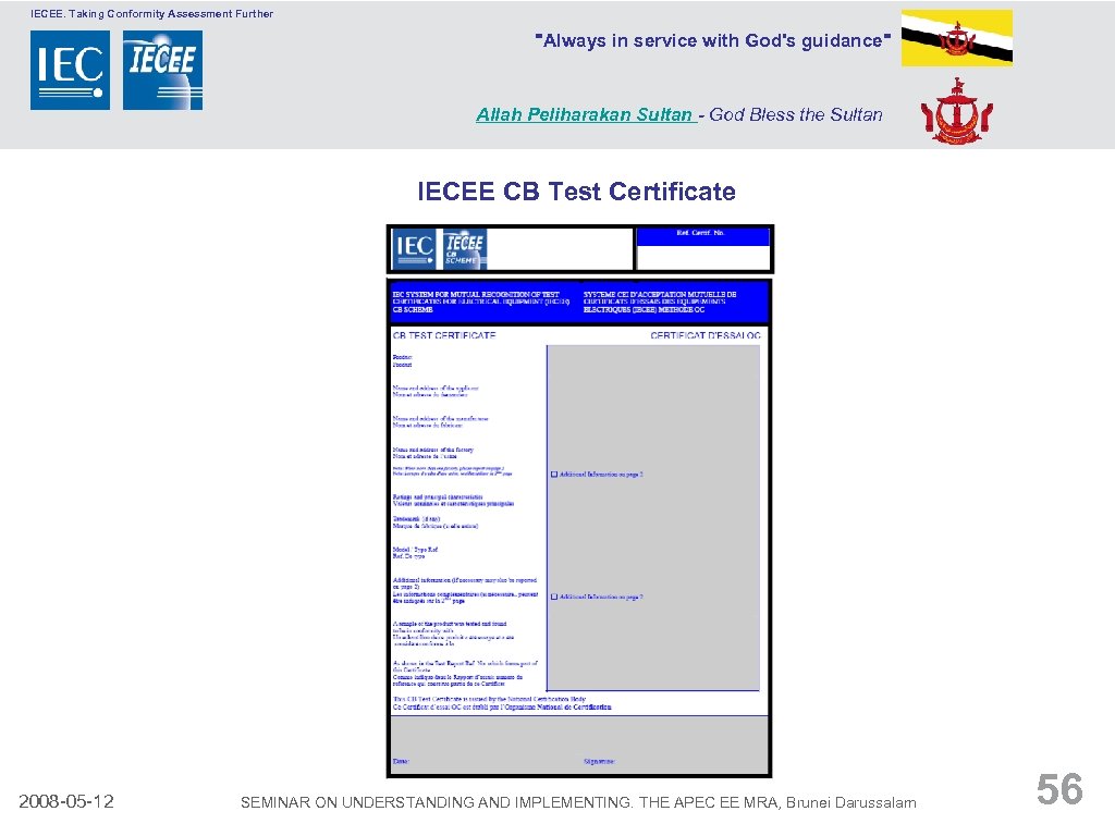 IECEE. Taking Conformity Assessment Further 