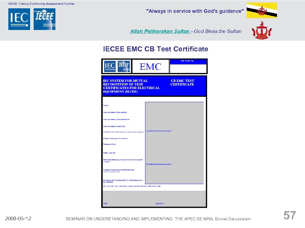 IECEE. Taking Conformity Assessment Further 