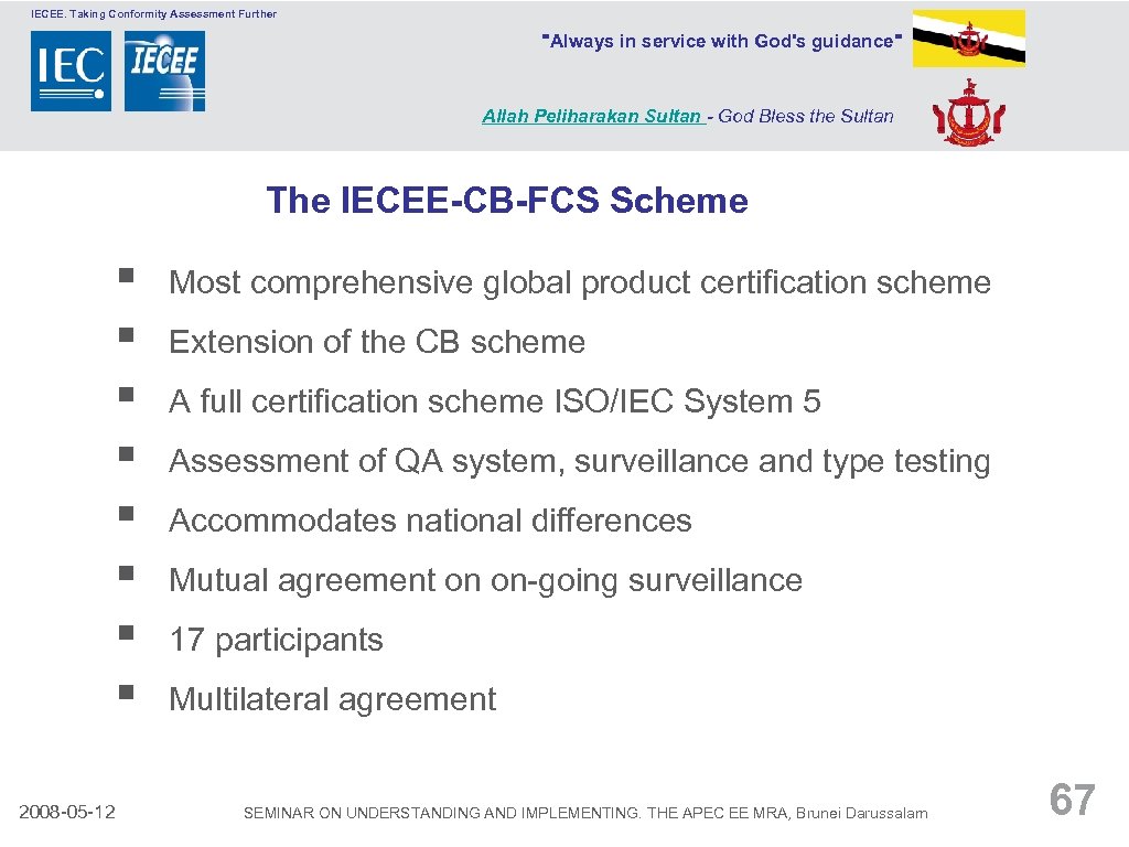 IECEE. Taking Conformity Assessment Further 