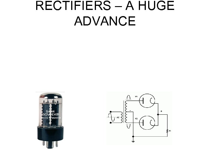 RECTIFIERS – A HUGE ADVANCE 