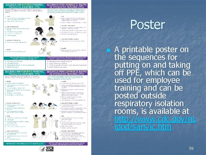 Poster n A printable poster on the sequences for putting on and taking off