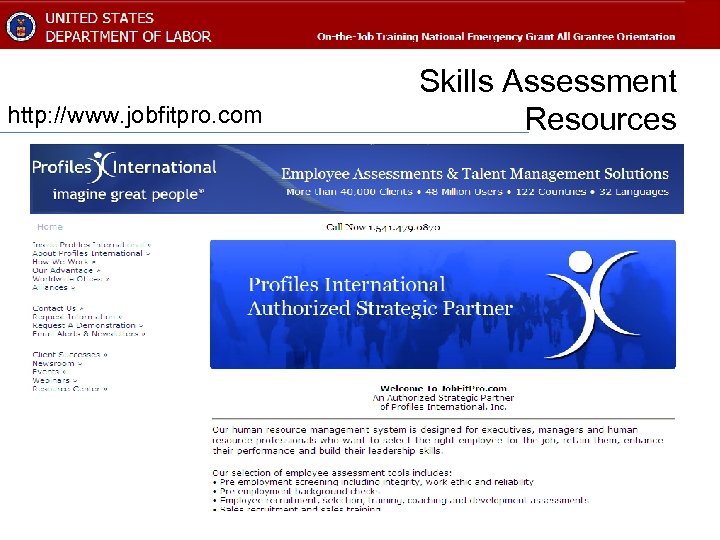 http: //www. jobfitpro. com Skills Assessment Resources 