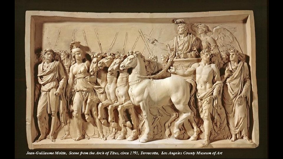 Jean-Guillaume Moitte, Scene from the Arch of Titus, circa 1791, Terracotta, Los Angeles County