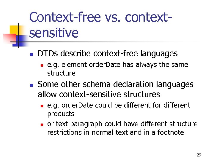 explain the difference between context-sensitive and context-free grammars