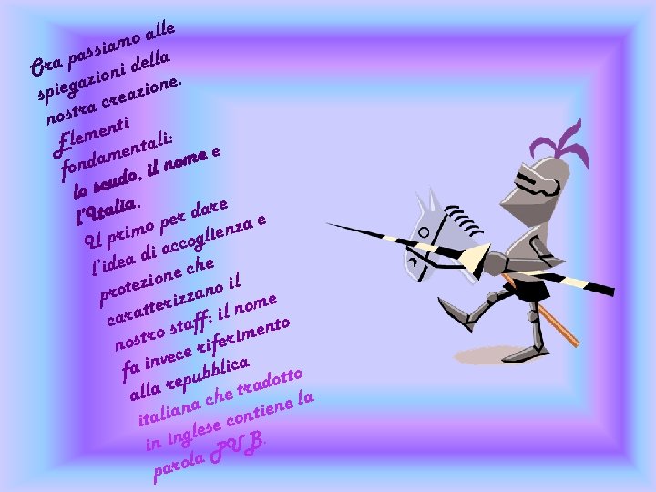 o alle m assia della p Ora zioni iega reazione. sp c stra i